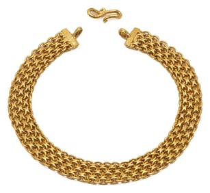 22K Yellow Gold Mesh Bracelet