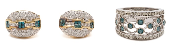 14K Gold and Diamond Ring & Earrings