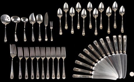 40 Pcs. Whiting Madam Jumel Sterling Silver Flatware