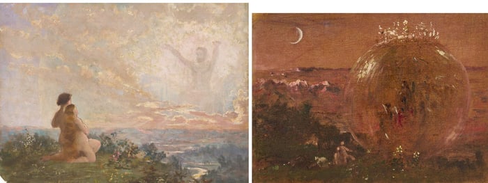 2 Carl Gutherz O/C Studies for Evening of the Sixth Day