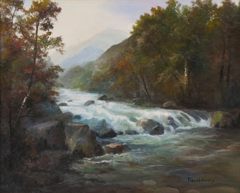 Ron Williams O/C Smoky Mountain River Landscape