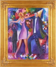 Marvin "Chico" Posey O/C Painting, Nightclub Dancers