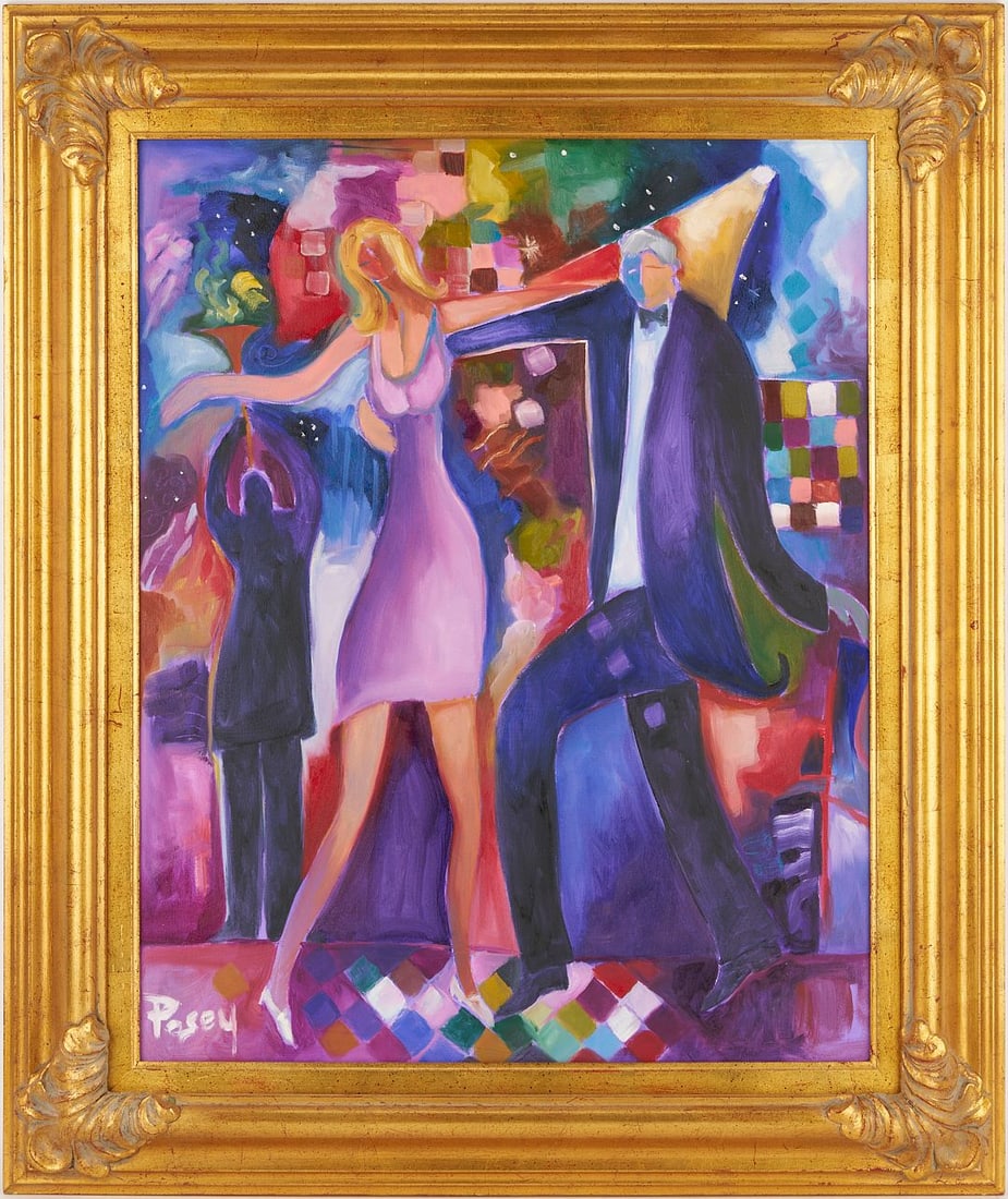 Marvin "Chico" Posey O/C Painting, Nightclub Dancers (1 of 9)