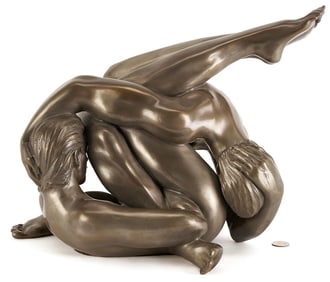 Bill Mack Bronze Sculpture, Human Knot