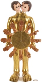 Pedro Freidberg Two Heads, Twelve Hands Clock