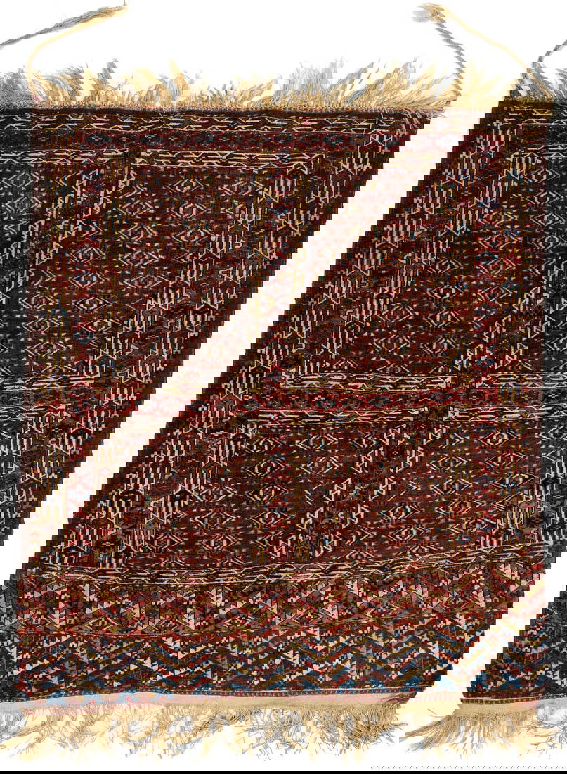 Antique Yomut or Yomud Turkmen Ensi Rug