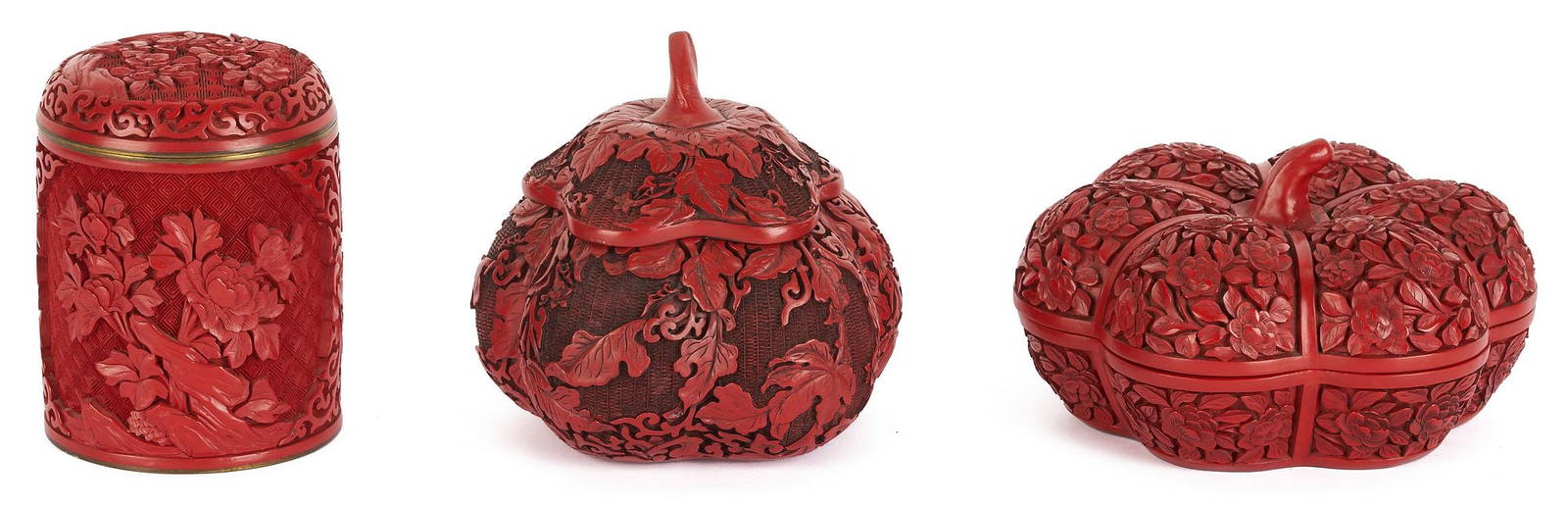 3 Cinnabar Boxes