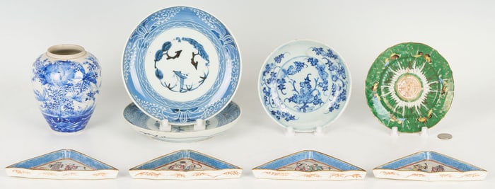 9 Pieces Asian Porcelain incl. Arita Jar