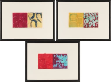 3 Marylyn Dintenfass Monotypes, Duet Series