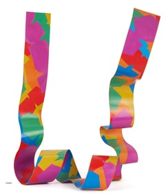 Dorothy Gillespie Enameled Ribbon Sculpture