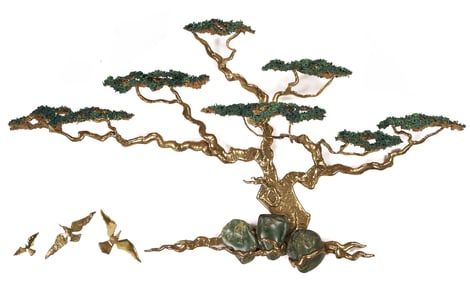 Danny Garcia Bronze Wall Sculpture, Monterey Cypress