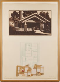 John Baeder Architectural Etching & Collage, The Mail Order House