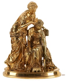 French Gilt Bronze Sculpture after Jean-Louis Gregoire