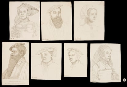 7 Rare Richard Dalton Etchings after Hans Holbein, 18th C.