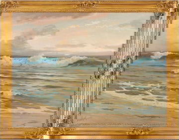 Large Angel Espoy O/C Seascape Painting