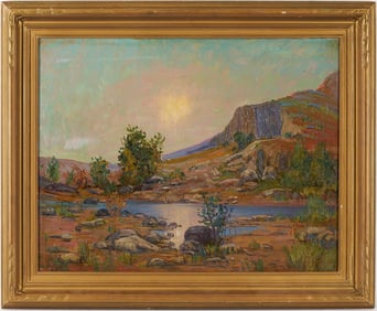 Large James Merriam O/C Western Landscape