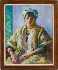 Meyer Wolfe O/C Painting, Tunisian Bride, Exhibited