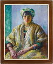 Meyer Wolfe O/C Painting, Tunisian Bride, Exhibited