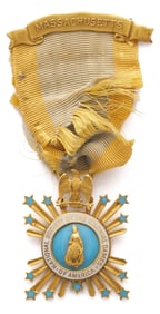 14K Gold Colonial Dames Medal, Mary Eliza Mason