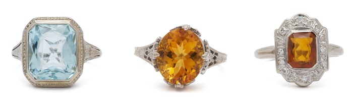 3 Gold & Gemstone Rings