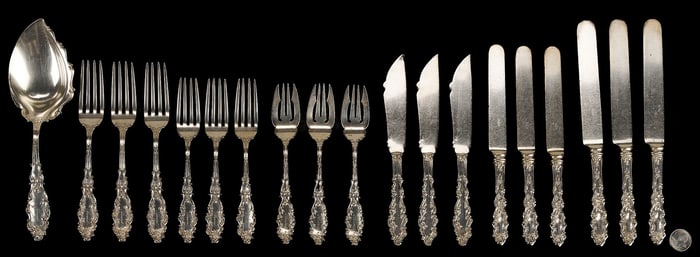 19 Pcs. Gorham Luxemburg Sterling Flatware