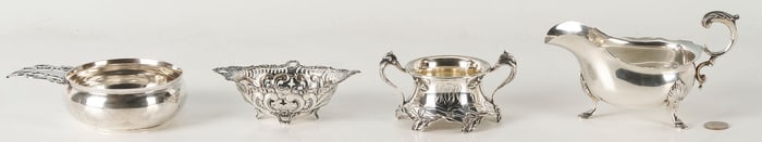 4 small Sterling Silver Table Items, incl. Tiffany, Jensen