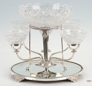 Silverplated Epergne and Plateau