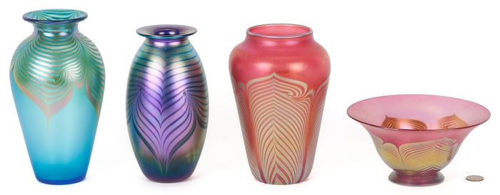 4 Studio Art Glass Pieces