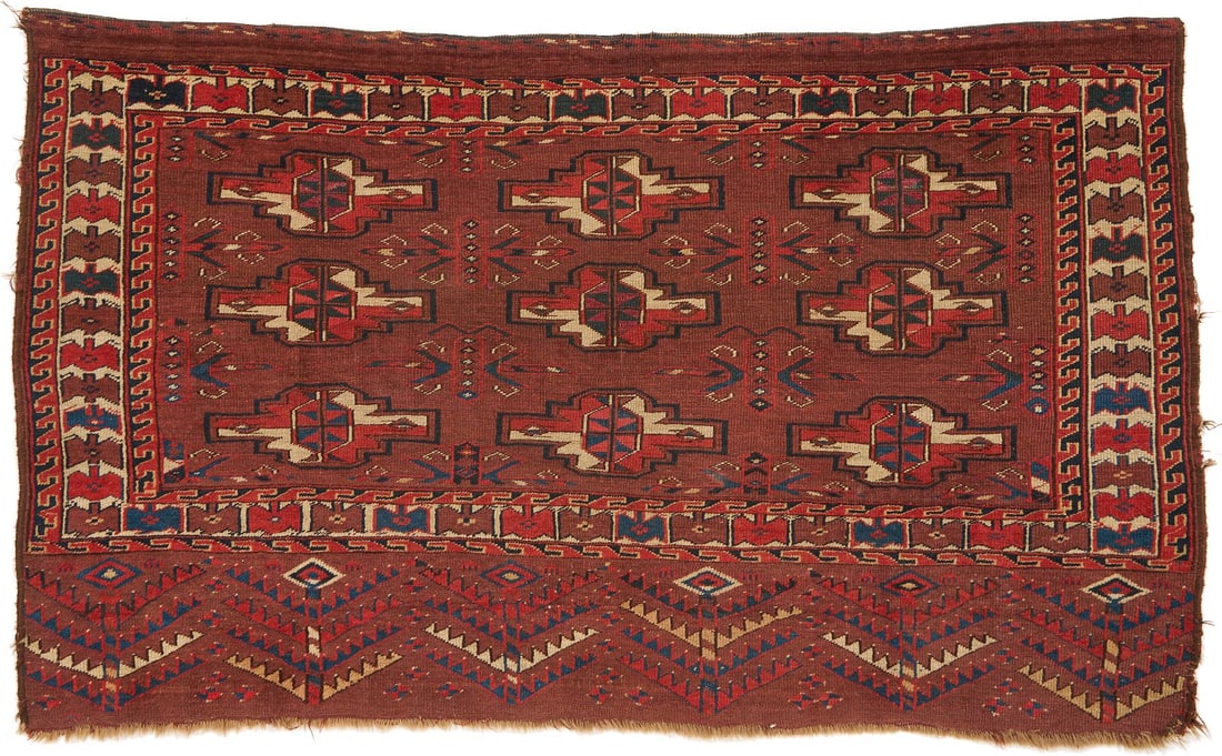 Antique Yomuch Chuval Rug, Bat Wing Border (1 of 13)