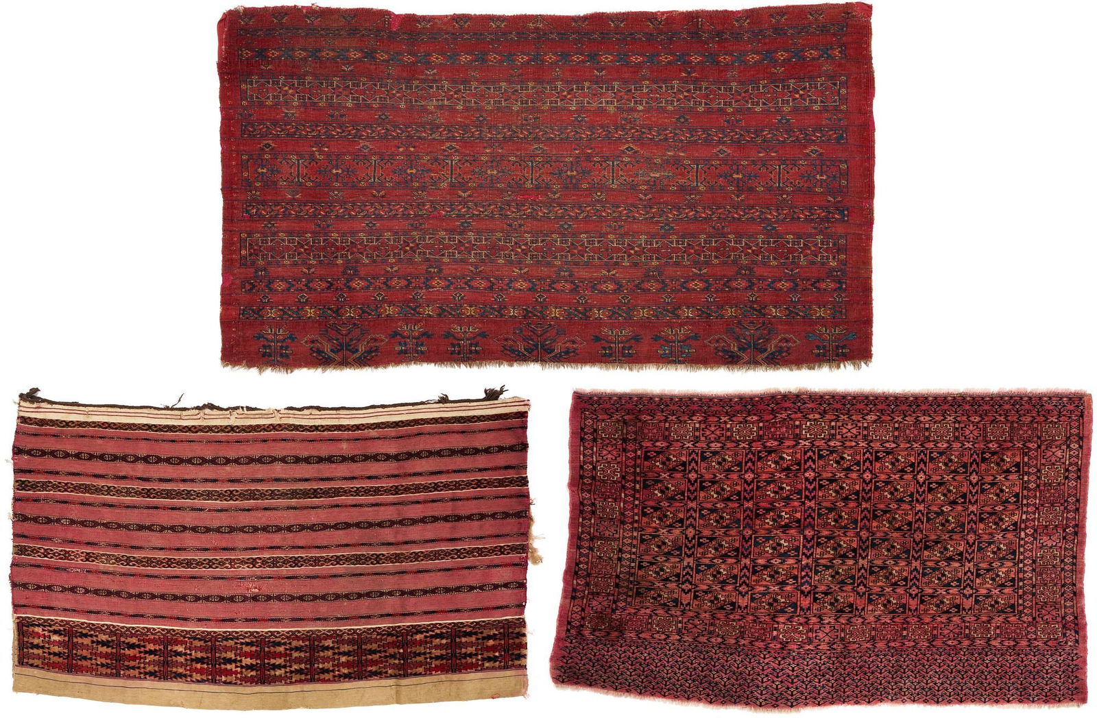 3 Turkmen Rugs - Torba, Ensari & Tekke Ak-Chuval (1 of 20)