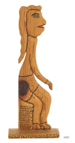 Howard Finster Wood Carving, The Rump Stump Sitter