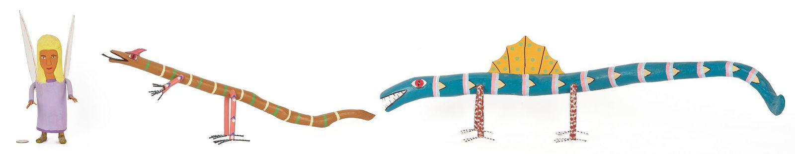 3 Frank Pickle Carved & Painted Folk Art Sculptures (1 of 20)
