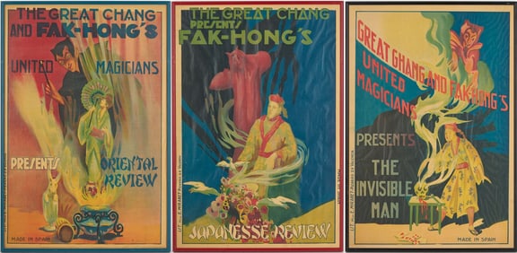 3 Fak Hong Framed Magic Posters