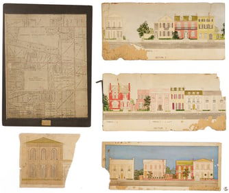 Early Memphis Map and Victorian Village Watercolors