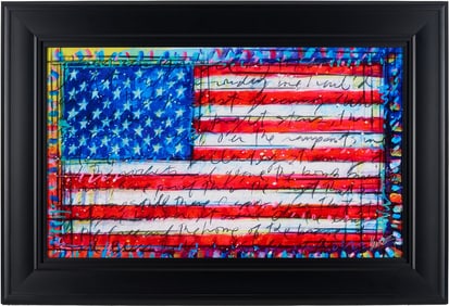 Tim Yanke Augmented Reality American Flag Signed Print, Yanke Doodle