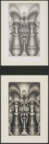 Carol Wax Original Drawing & Mezzoint Print, Lepidoptiks