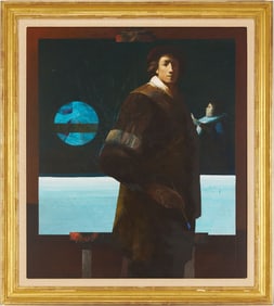 Large Surrealist Painting, Young Dutchman, Moon Series