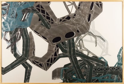 Large Nicola Lopez Woodcut on Mylar, Half-Life No. 4