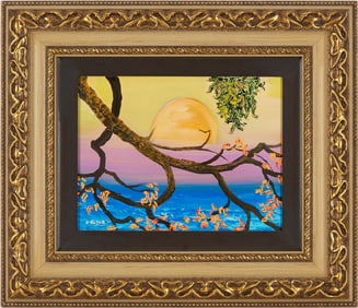 David Najar O/C Seascape Painting, Caressing The Waves