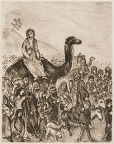 Marc Chagall Etching from The Bible, Jacob's Departure from Egypt