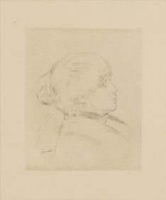 Renoir Etching, Berthe Morisot
