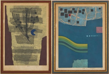2 Fumio Fujita Abstract Woodblock Prints