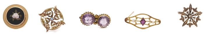 5 Victorian Gold & Gemstone Jewelry Pieces