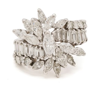 Platinum & Diamond Cocktail Ring