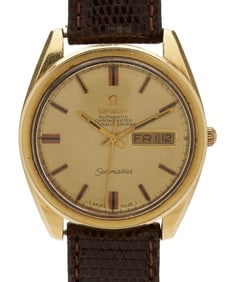 Vintage 14K Gold Cap Omega Seamaster Automatic Watch