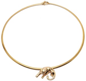 14K Gold Panther Necklace