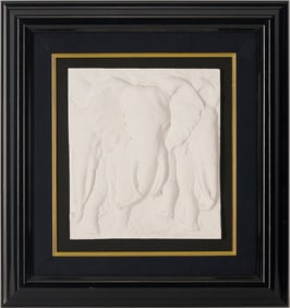 Bill Mack Relief Sculpture, Elephant Stampede