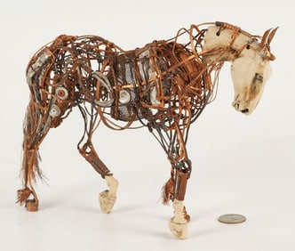 Aggie Zed Ceramic & Metal Horse Sculpture