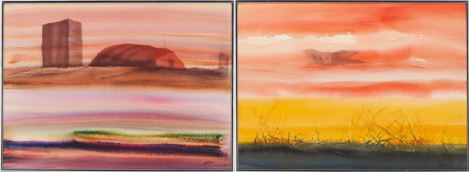 Pr. Richard Clarke Surrealist W/C Paintings (1 of 17)