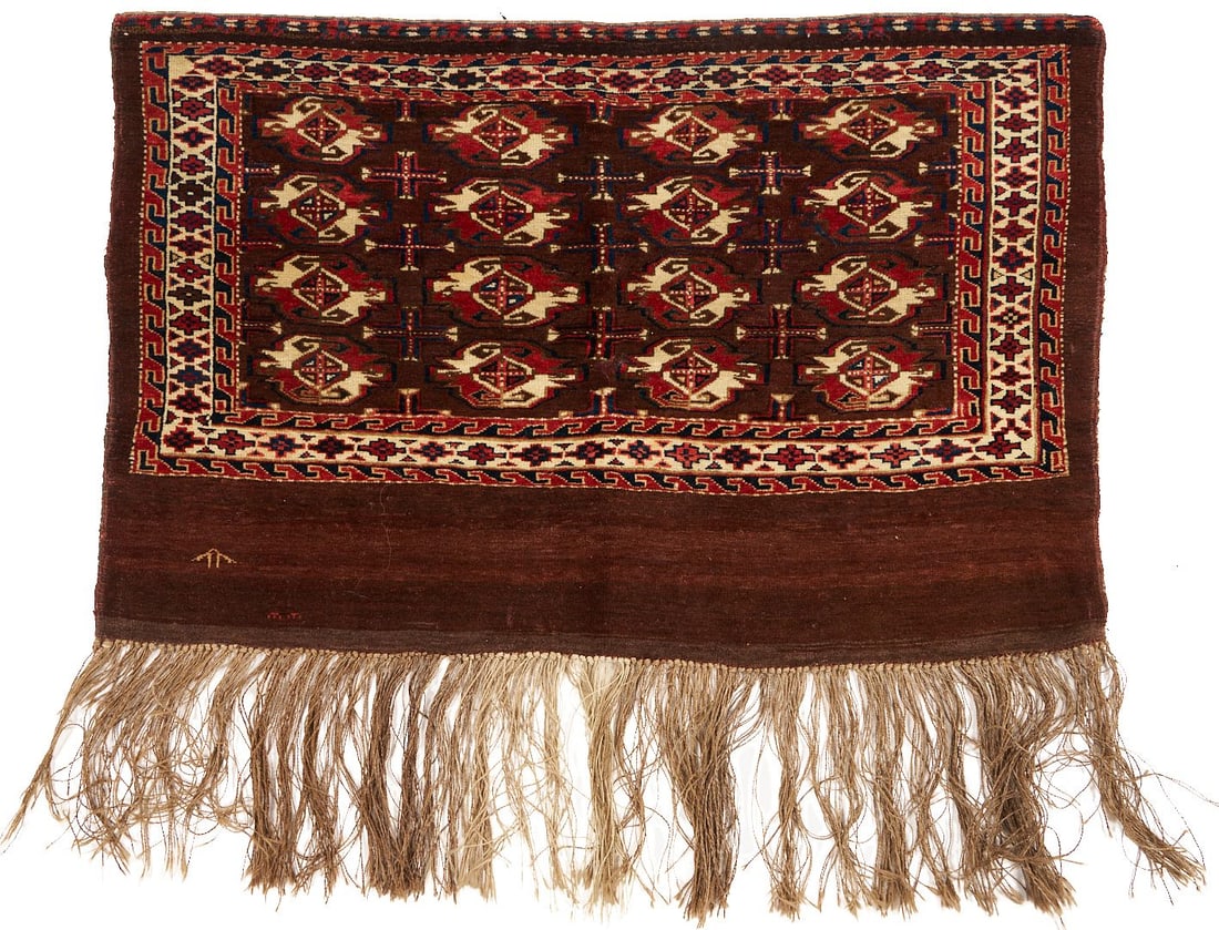 Antique Turkmen Yomud Chuval with Original Fringe (1 of 11)